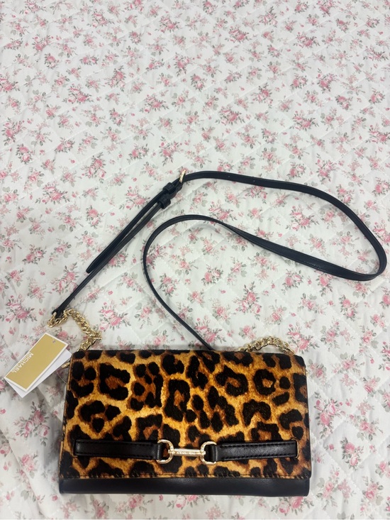 Michael Kors Handbags - Michael Kors Leopard Print Crossbody in Brown and Black with Gold Hardware